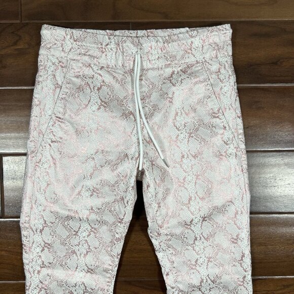 Bevy Flog Size 24 Rose Gold Pink Python Snake Shely Drawstring Pull On Pants - Picture 2 of 11